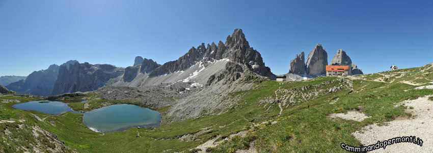 100 Panoramica Laghi dei Piani - Monte Paterno - Tre Cime di Lavaredo.jpg